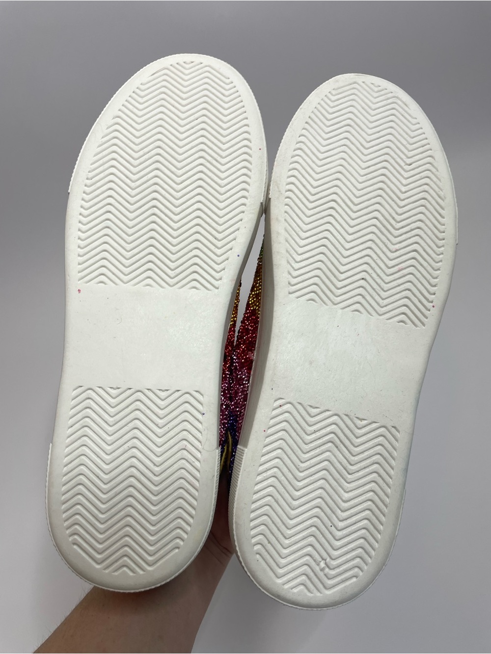 Betsey Johnson | Sidny Rhinestone Rainbow Pride Platform Sneakers Size 8.5 - Picture 11 of 15